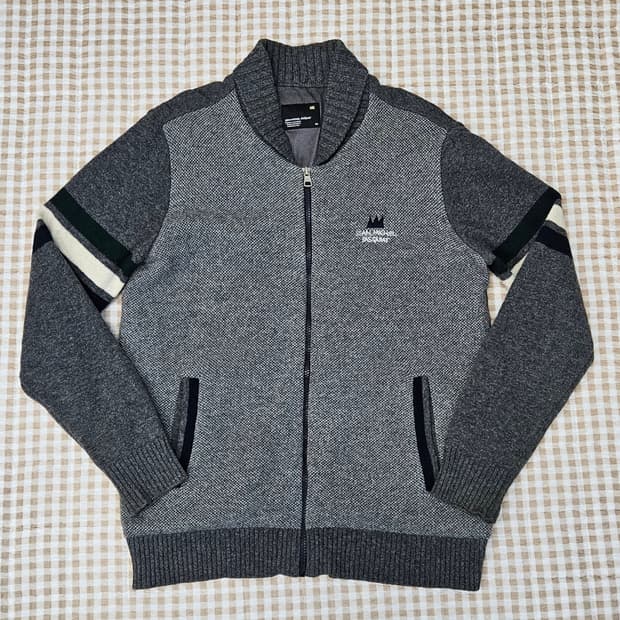 장미쉘바스키아 방풍 울 집업 가디건 남자100