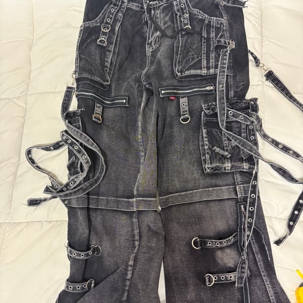 고딕 카고 데님팬츠
