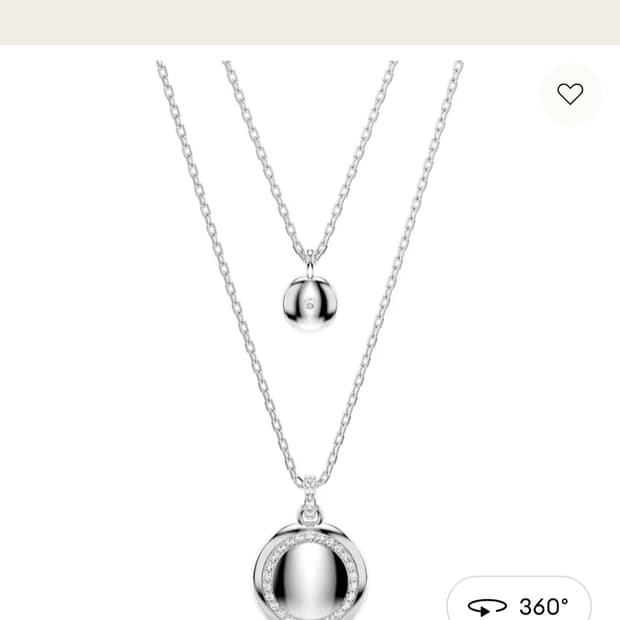 새제품)스와로브스키 양면 레이어드 멀티 목걸이 정품