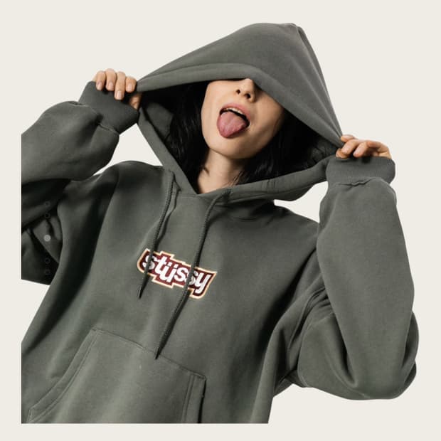 XS/ 스투시 Civil Cropped 후드티