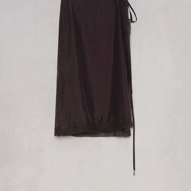 더일마 실크 로사 프린지 오버레이 스커트