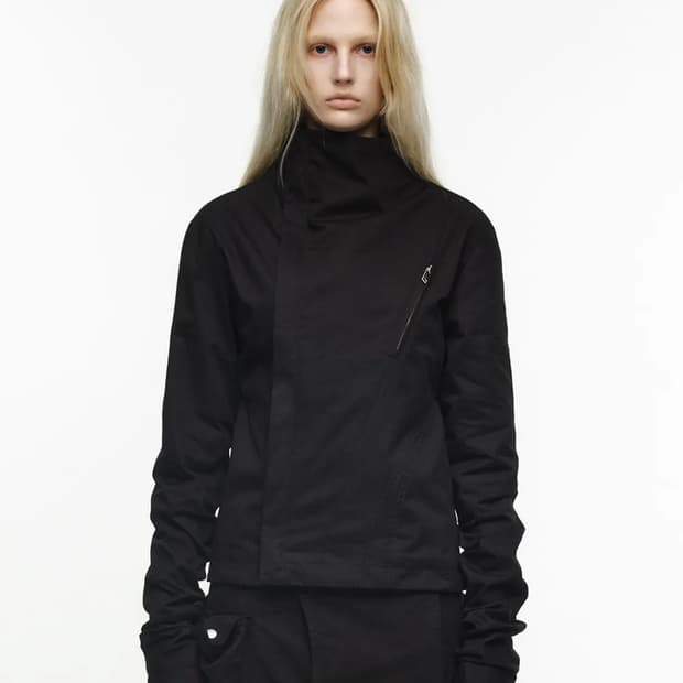 WAVY RIDER JK (UNISEX) BLACK 코튼 라이더 자켓
