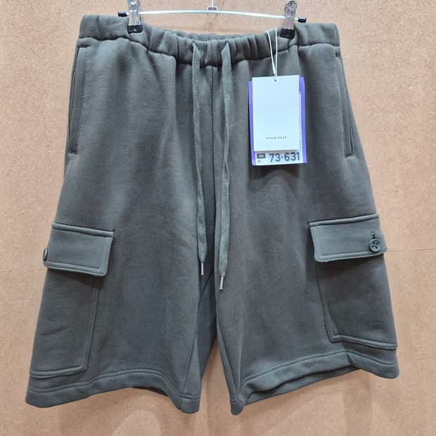 애프터프레이 와이드 스웨트 카고 쇼츠