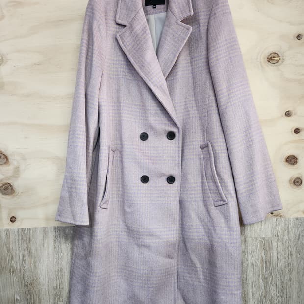 70) 닉스 NIX 체크 더블 롱코트