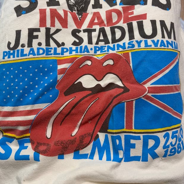 M)메이드원 롤링스톤즈 링거 티셔츠1981/9/25-26 투어