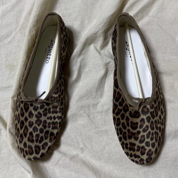 레페토 레오파드 플렛슈즈