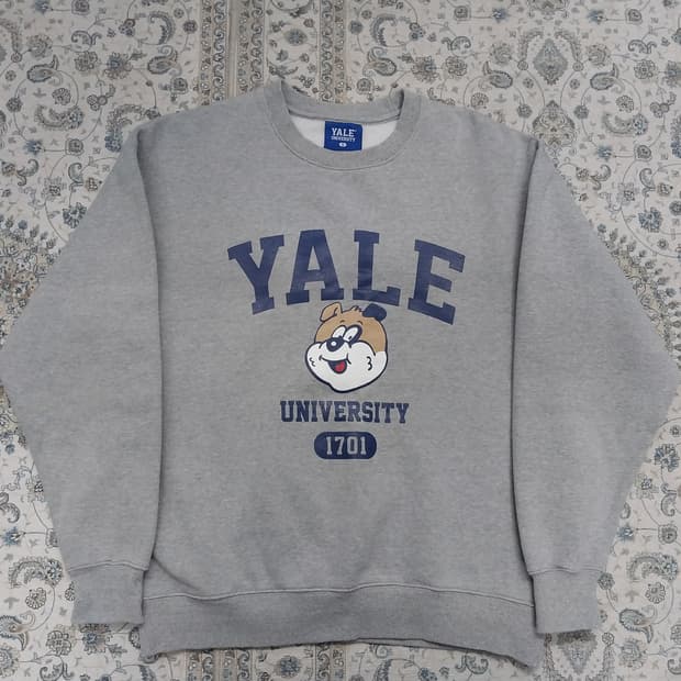 예일대학교 YALE 그레이 맨투맨 티셔츠 S