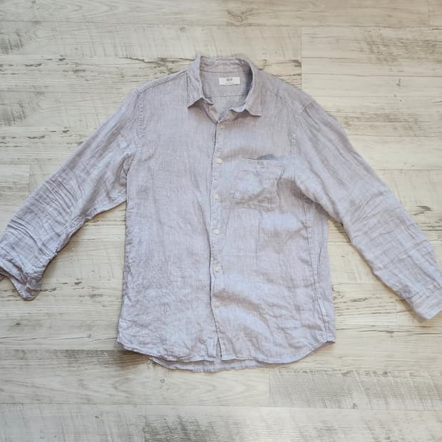 UNIQLO 유니클로 마100% 남방 팜. L(100~103) 린넨 셔츠