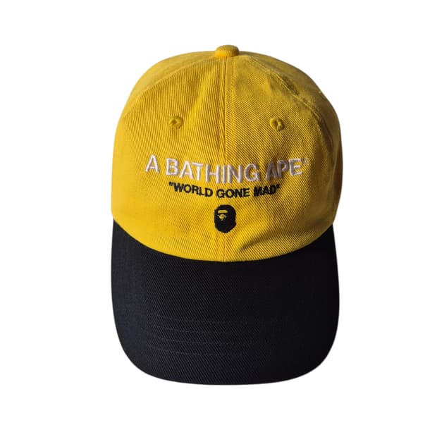 BAPE) 베이프 옐로우 블락 패널캡