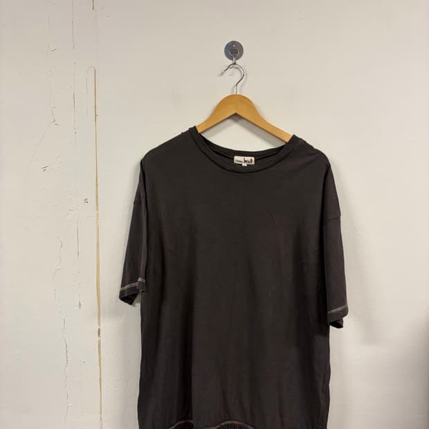 WOS) JPN 에스닉 프린지 루즈핏 롱 티셔츠 T377