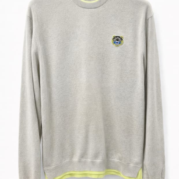 겐조 타이거 패치 니트 베이지 XL