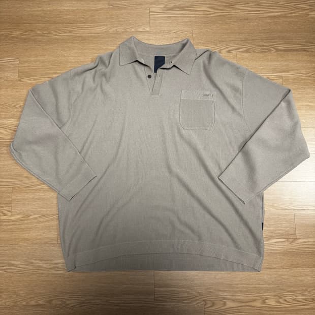 준지 JUUN.J ARCHIVE 티칼라 와플 니트 롱슬리브 - 카키 L