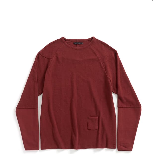 해칭룸 Incision tee dark red 2사이즈