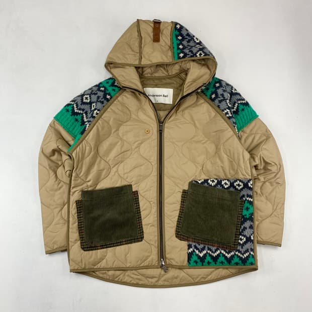 앤더슨벨 니트 패치드 노르딕 퀄티트 파카 자켓 (100)