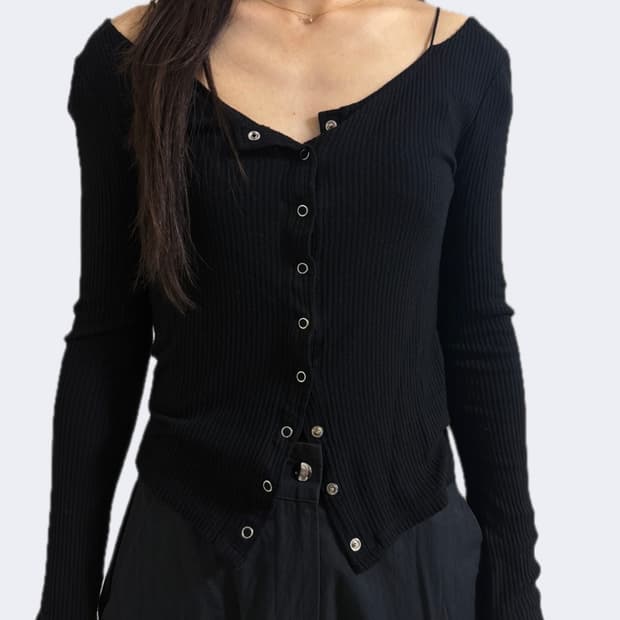 이네기 워머 스트랩 가디건