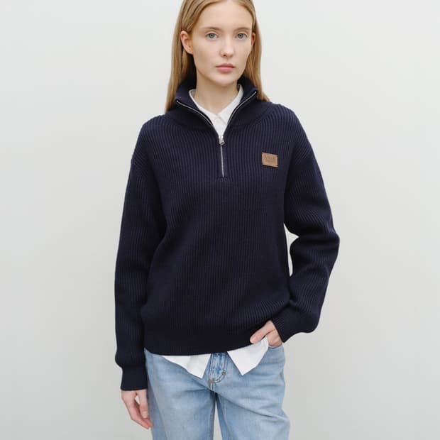 마리떼 프랑소와 저버 하프집업 니트 네이비