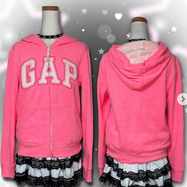 GAP Light Pink Hoodie Zip-Up 집업 y2k 갸루
