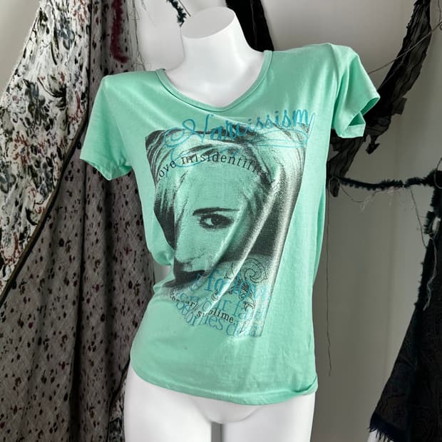 민트 뮤즈 프린팅 티