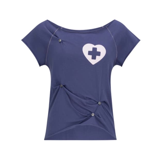 button up zodiac half T-shirt