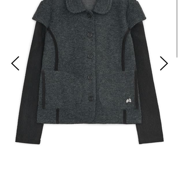 허그유어스킨 라운드 니트 자켓 