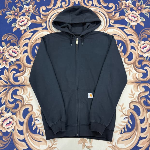 (S)칼하트 Carhartt 루즈핏 후드집업티셔츠(블랙)