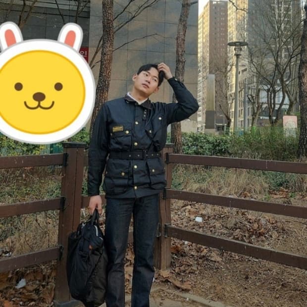 바버 인터내셔널 오리지널 왁스 자켓 (UK 38)-실착 5회, 본인 착샷