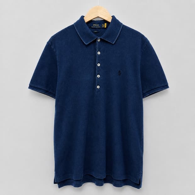 66 POLO 폴로 랄프로렌 반팔 카라티 피케 셔츠 인디고 워싱