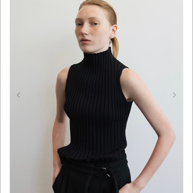 MILLIE KNIT SLEEVELESS MOCKNECK TOP [BLA