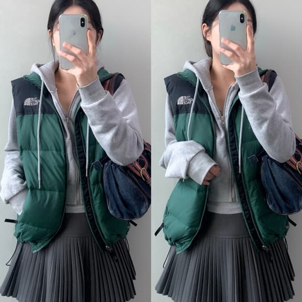 노스페이스 패딩 조끼