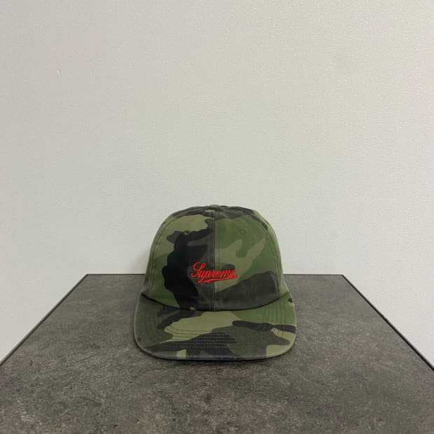 슈프림 워시드 우드랜드 카모 볼캡 모자 6패널 캡