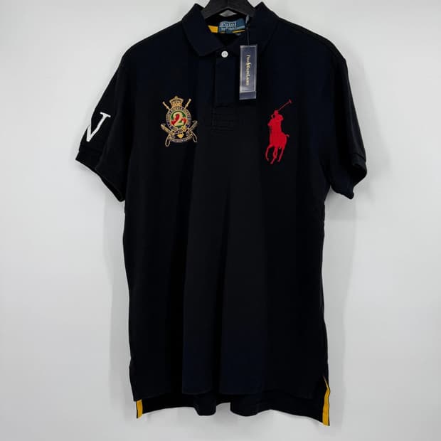 폴로 랄프로렌 빅포니 엠블럼 카라티 블랙 레드