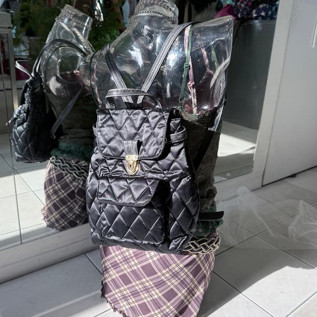 quilted puffer backpack