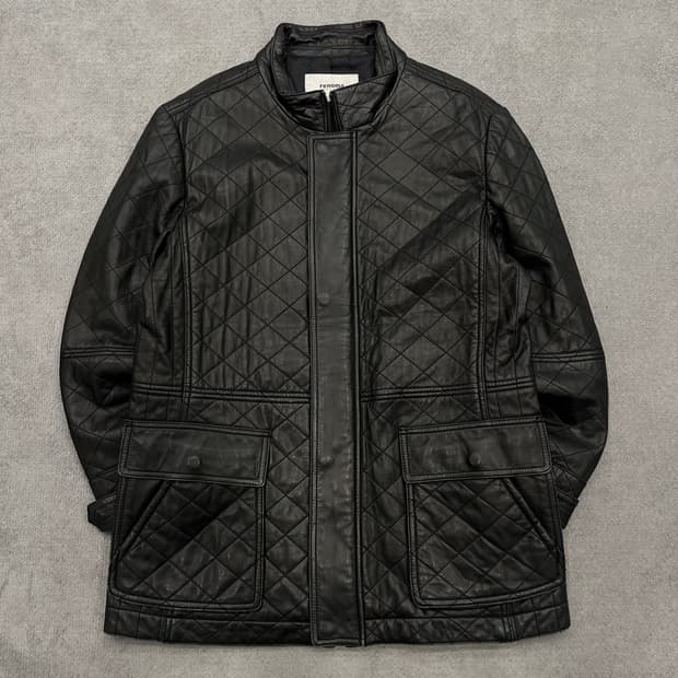 100 레노마 양가죽 퀄팅 레더 가죽 자켓