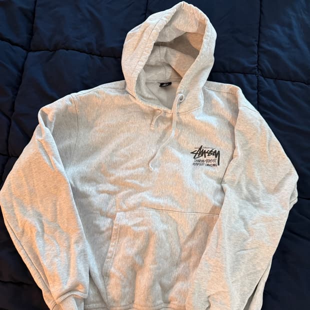 [XL] 스투시 스탁 도버 스트릿 마켓 런던 후드 애쉬 해더