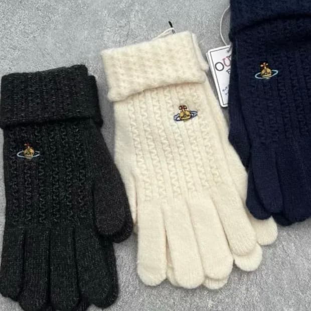 비비안웨스트우드 장갑 캐시미어 오픈핑거 글러브