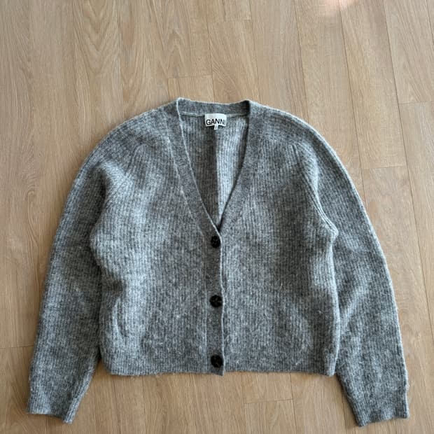 GANNI 가니 여성 알파카 블렌드 가디건