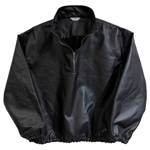 [1 2] 논노드 하프 집 코티드 데님 블랙