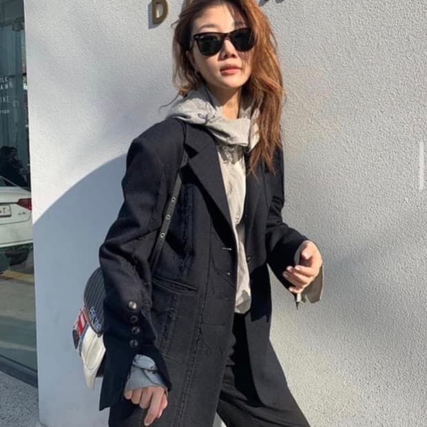 마뗑킴 러플디테일  자켓 코트 F