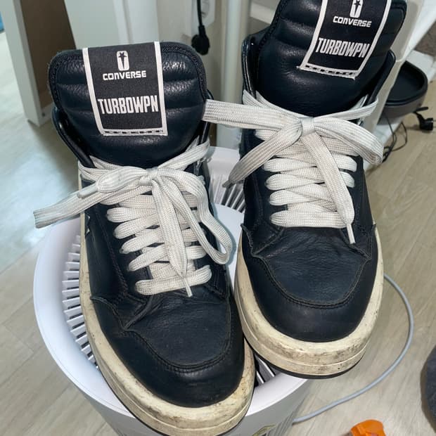 [265] 컨버스 릭오웬스 다크쉐도우 터보웨폰 하이 블랙크림