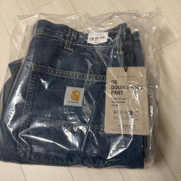 칼하트 WIP OG 더블니 팬츠 L 새제품 블루다크워시드