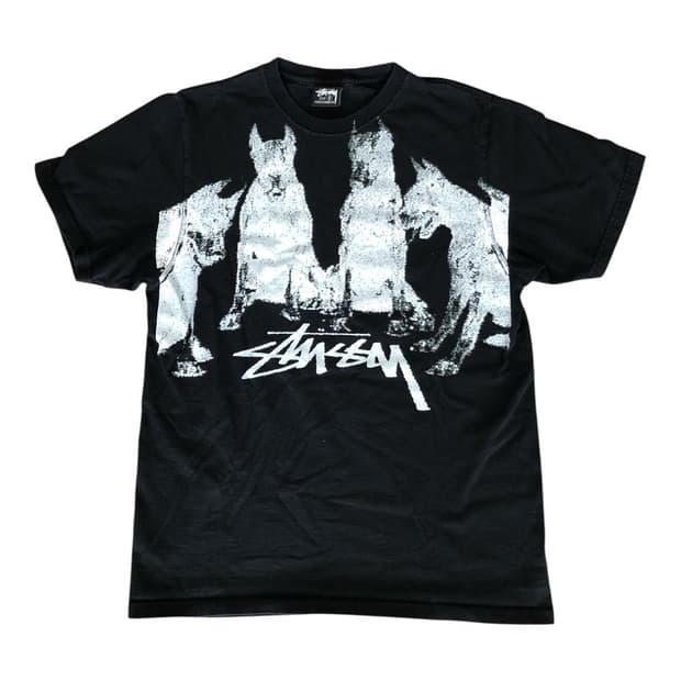 stussy doberman tee black 
