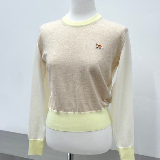 메종키츠네 24SS 베이비폭스 컬러블록 니트 