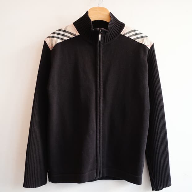 BURBBERY 버버리 코튼 집업 니트  