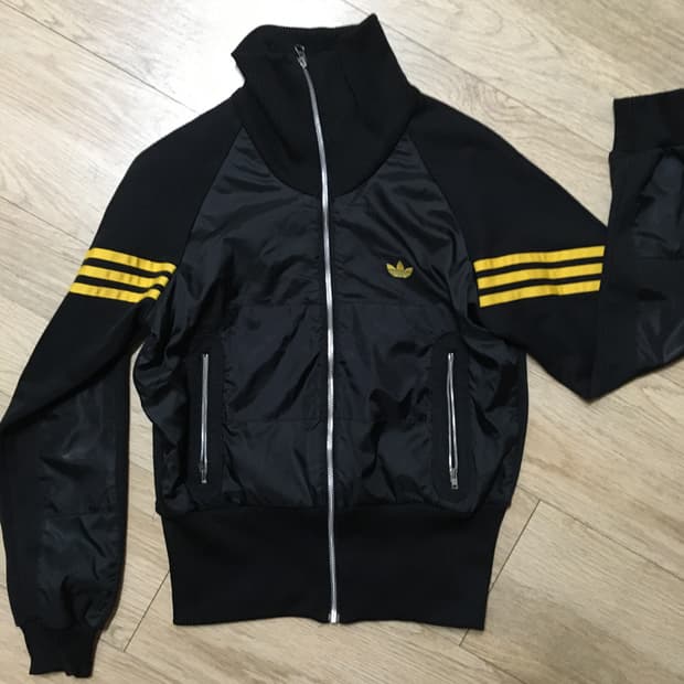 아디다스 여성 져지 블랙/옐로우 85