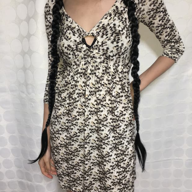 Just Cavalli 페더 프린트 원피스