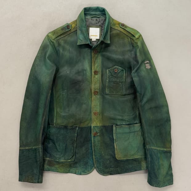 디젤 페이딩 레더 자켓