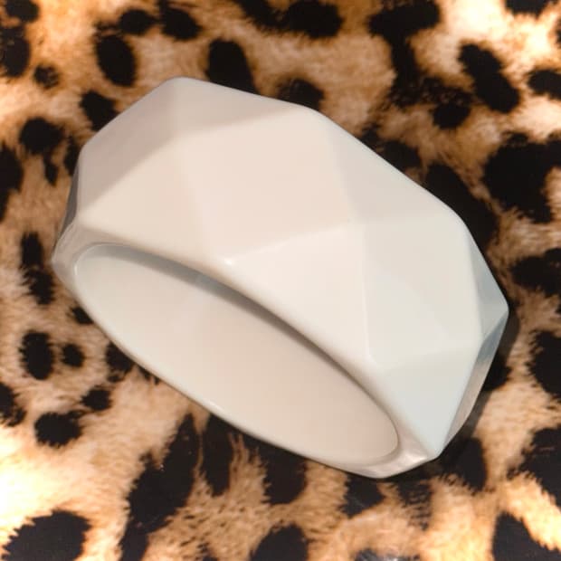 헤이세이 시부야 갸루 그런지 아이보리 다이아 빈티지 뱅글 팔찌