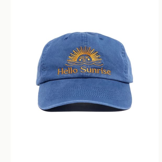 헬로선라이즈 Washed OG 로고 볼캡 Ocean Blue