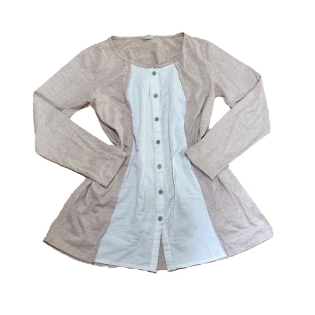 빈티지 모리걸 바선생 블라우스 베이지 화이트 하구미 히피 니혼진 페어리