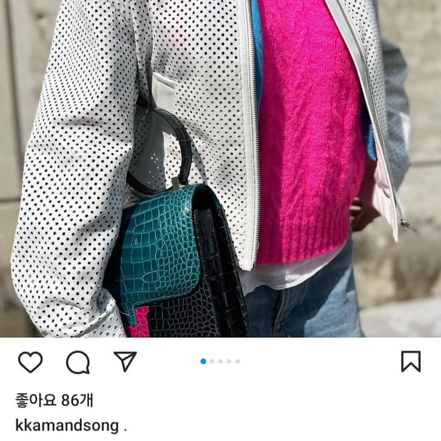 부루하하 펀칭 레더자켓 